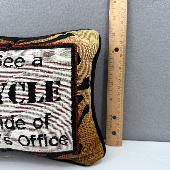 You Never See A Motorcycle Parked Outside Psychiatrist’s Office Tapestry Pillow - Picture 8 of 9